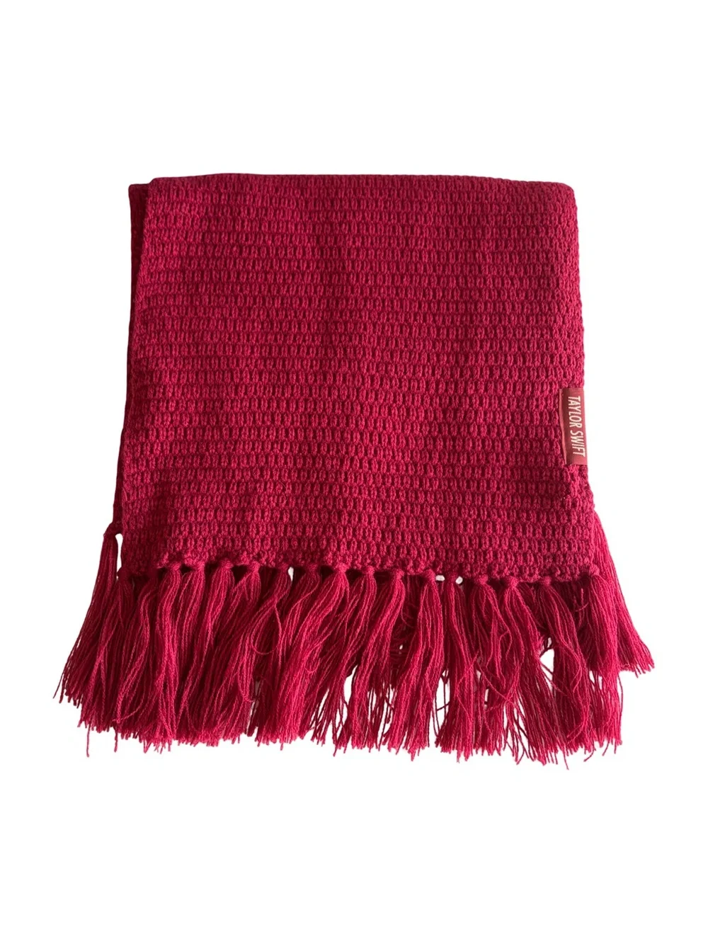 Official Taylor Swift All Too Well Red (Taylor’s Version) Knit Fringe Scarf
